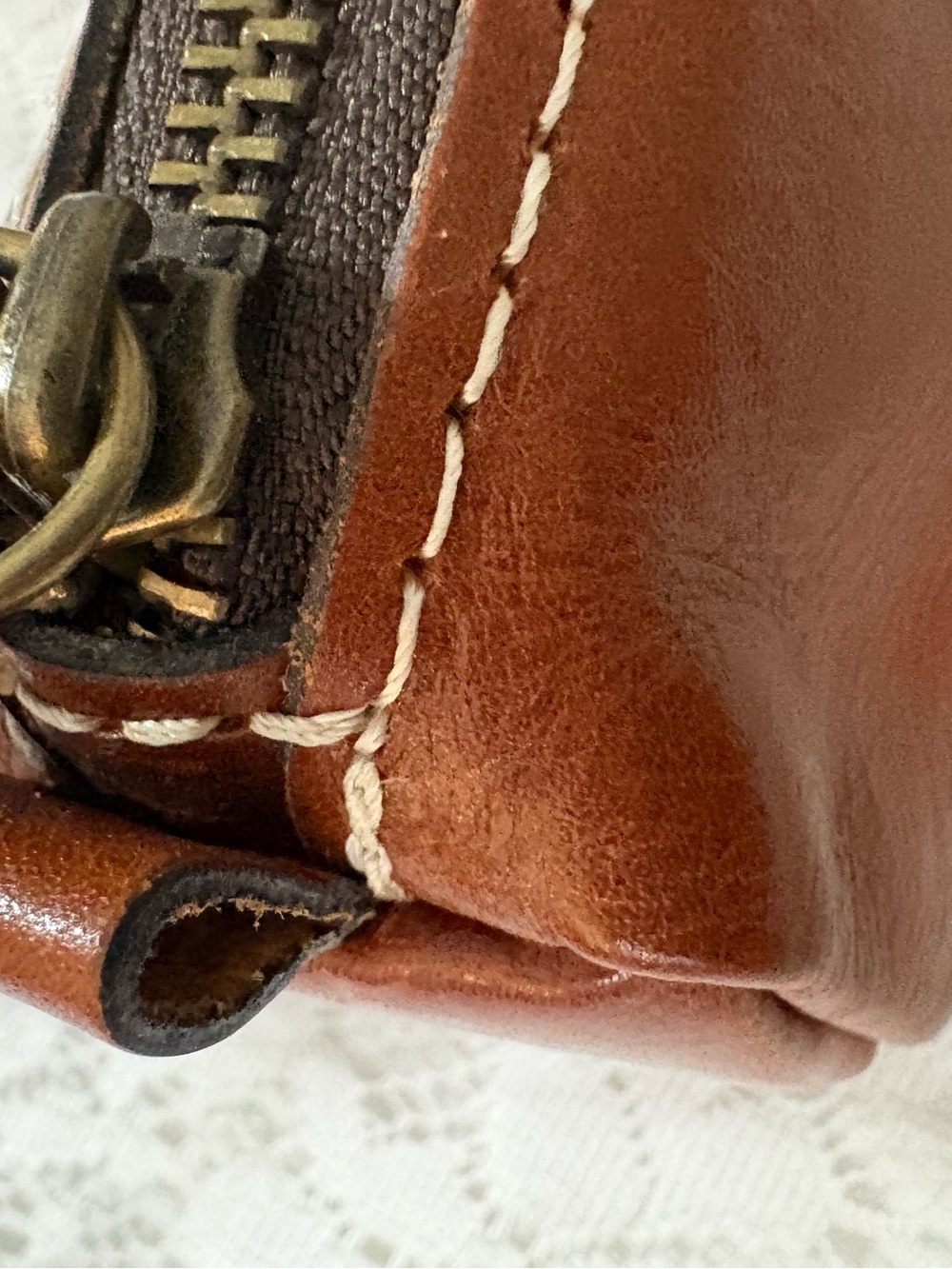 Patricia Nash brown leather wristlet, GUC - Picture 14 of 16